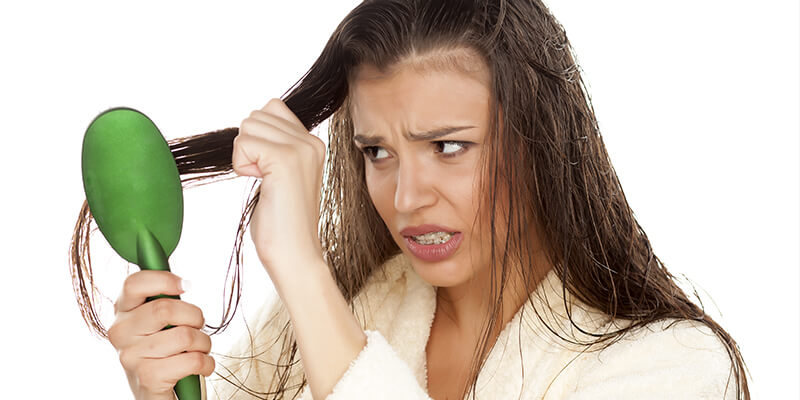 Girl Brushing Hair